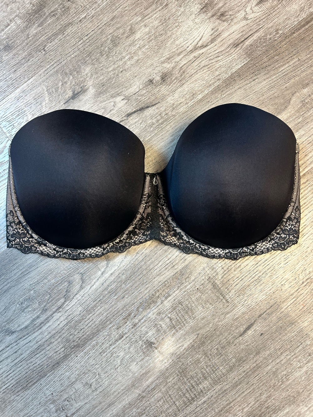 Torrid Black Strapless Lace-Trim Bra